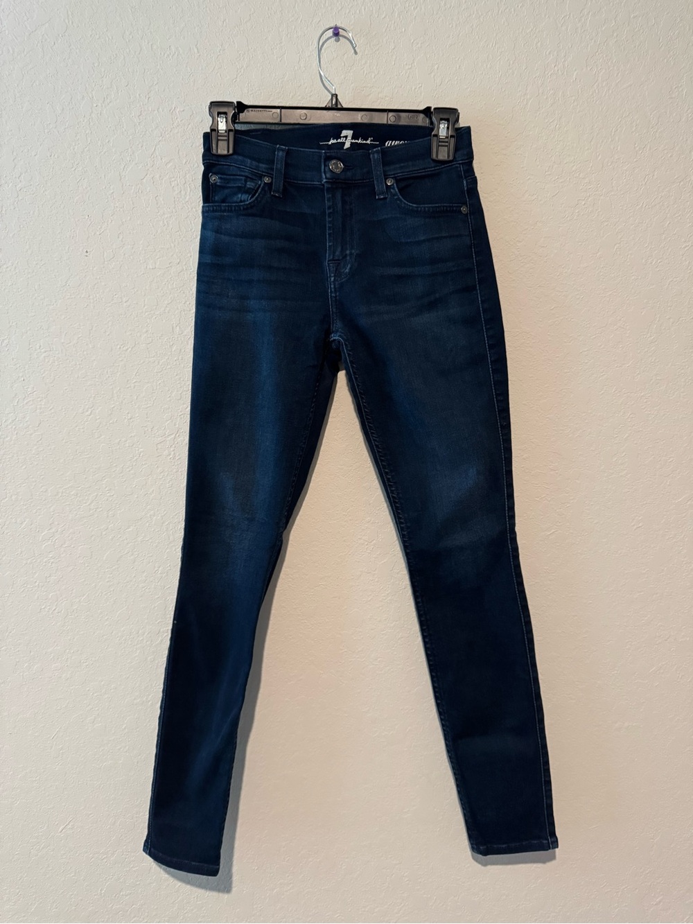 7 For All Mankind Dark Blue Skinny Jeans